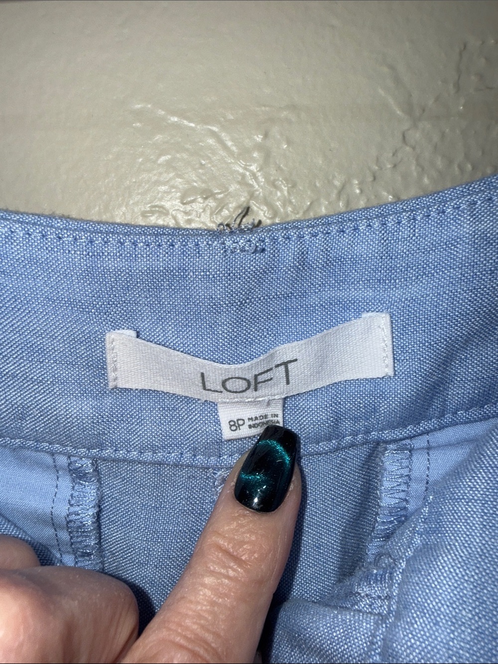 LOFT Light Blue Wide Leg Pants - Picture 5 of 9